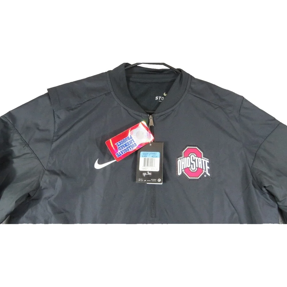 NWT‎ Nike Ohio State Buckeyes Lockdown Jacket Storm-FIT 1/4 Zip Men Medium Black